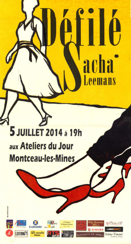 Affiche du defilé 2014 créations sacha leemans Atelier du coin